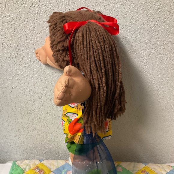 Vintage Cabbage Patch Kid Girl Hong Kong P Factory Brown Hair Head Mold #3 1984 - Picture 7 of 11